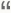 open quote